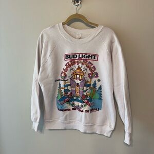 Vintage Bud Lifht Spuds Mackenzie White Sweatshirt